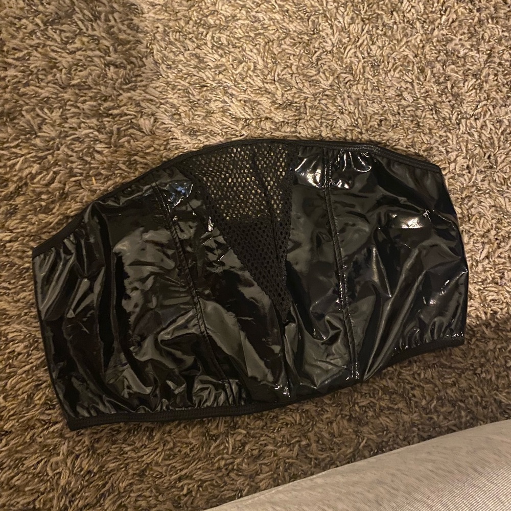 Black Shiny Tube Top